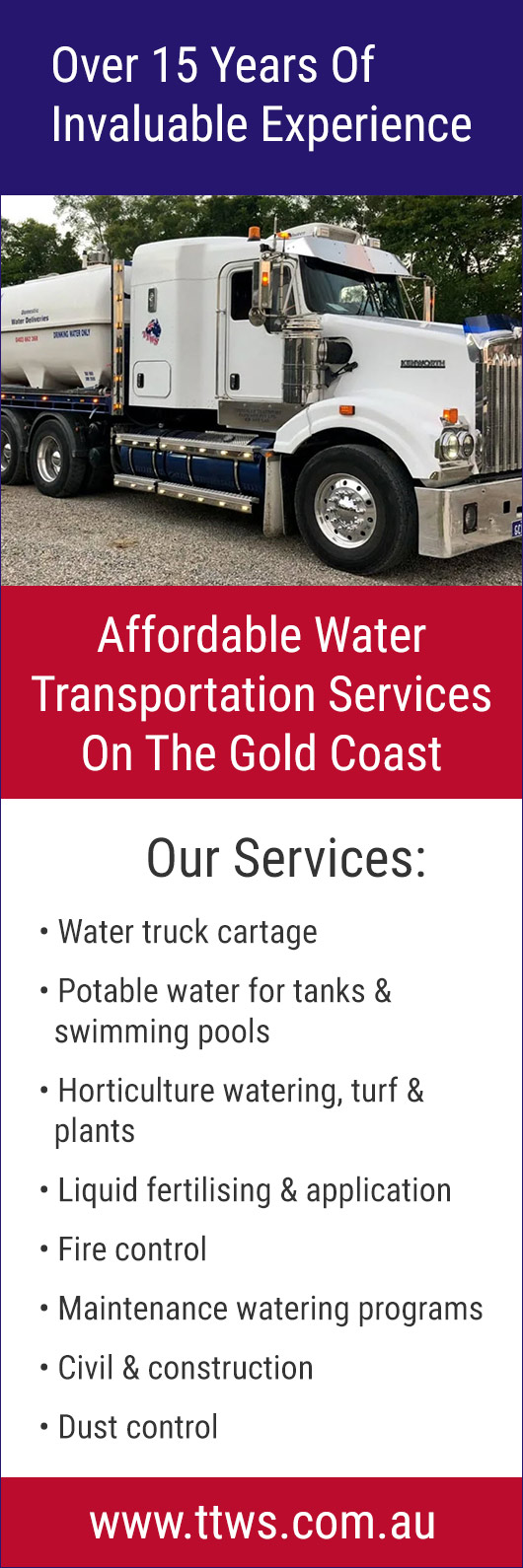 Gold Coast Water Delivery T/A Timberlea Transport Water Services