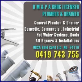 D M & P A Krog Licensed Plumber & Drainer