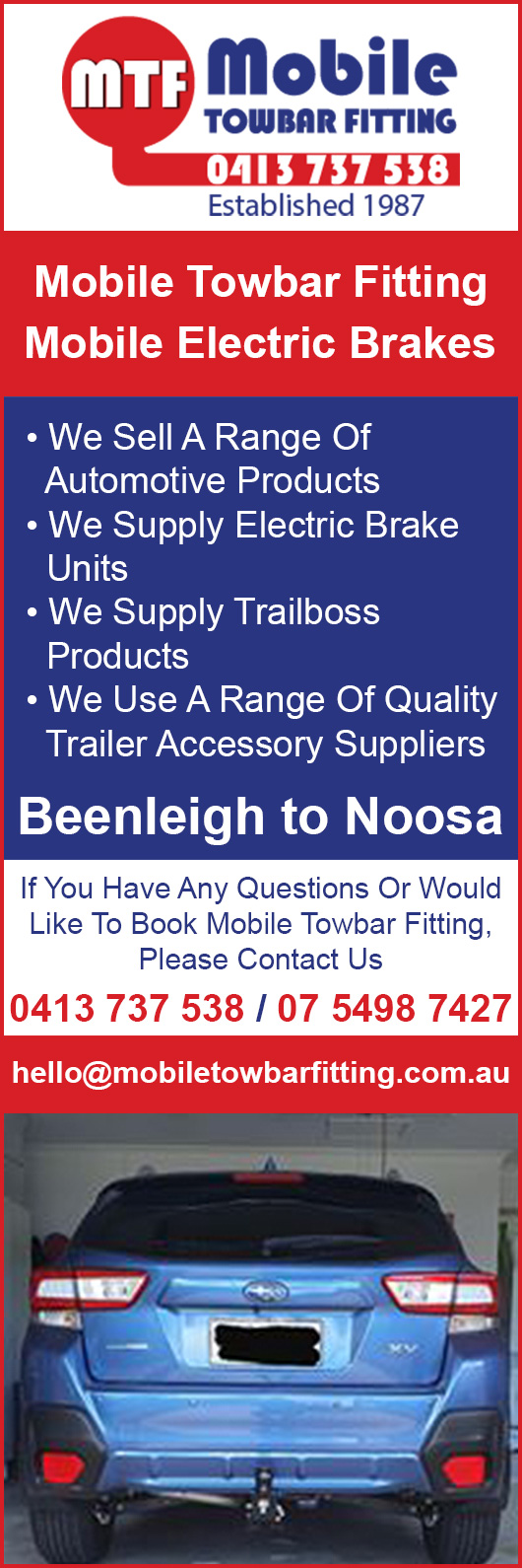 Mobile Towbar Fitting