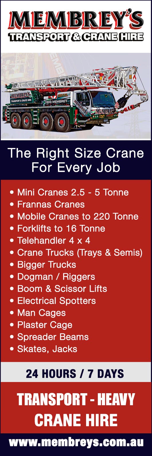 Membrey's Transport & Crane Hire