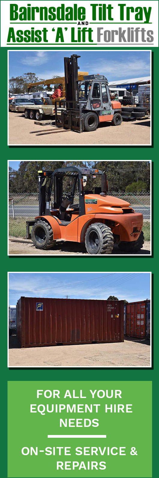 Assist -A-Lift Forklifts - Forklift Hire, Sales & Service