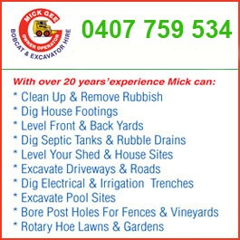 Mick Gee's Bobcat & Excavator Hire