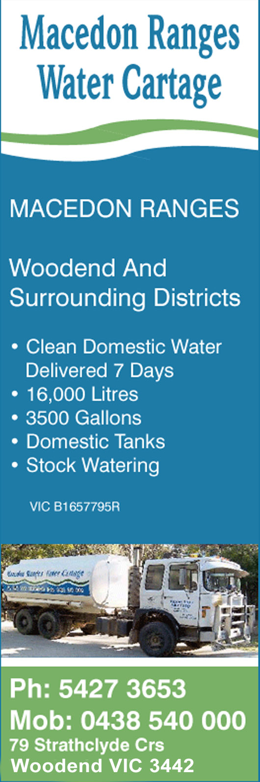 Macedon Ranges Water Cartage