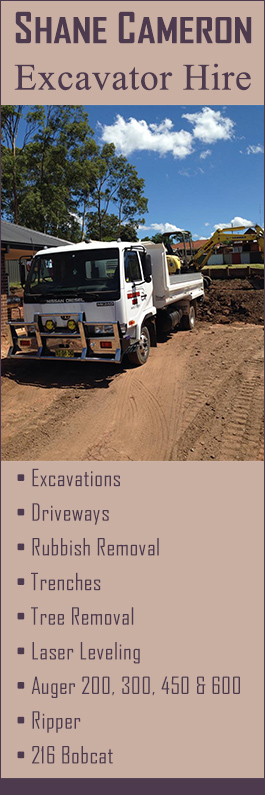 Shane Cameron Excavator Hire