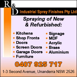 R & D Industrial Spray Finishes Pty Ltd