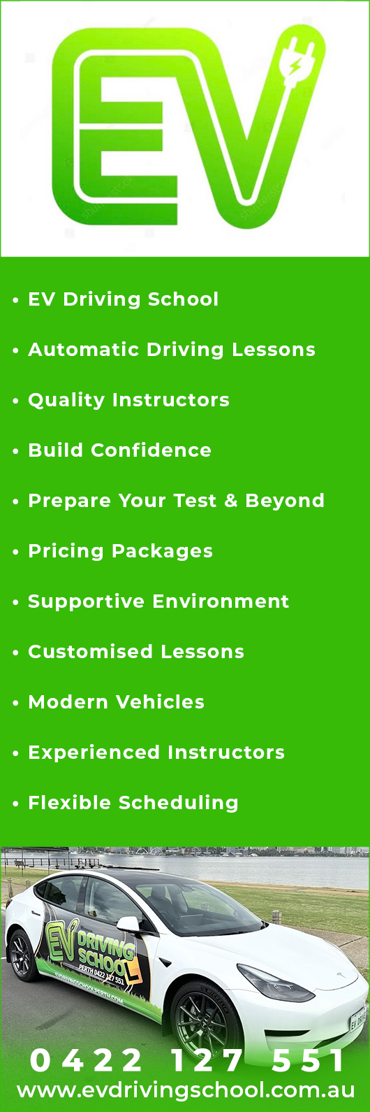 EV automatic driving school Perth