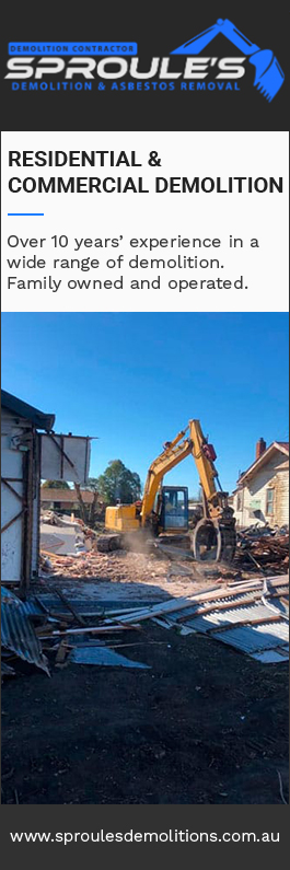 SPROULE'S DEMOLITION AND EARTHWORKS PTY LTD