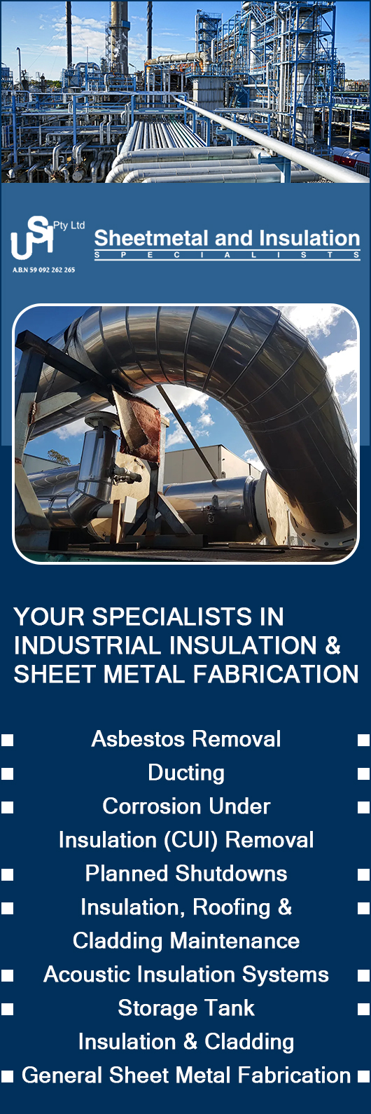 USI Pty Ltd - Industrial Insulation & Sheetmetal Specialists