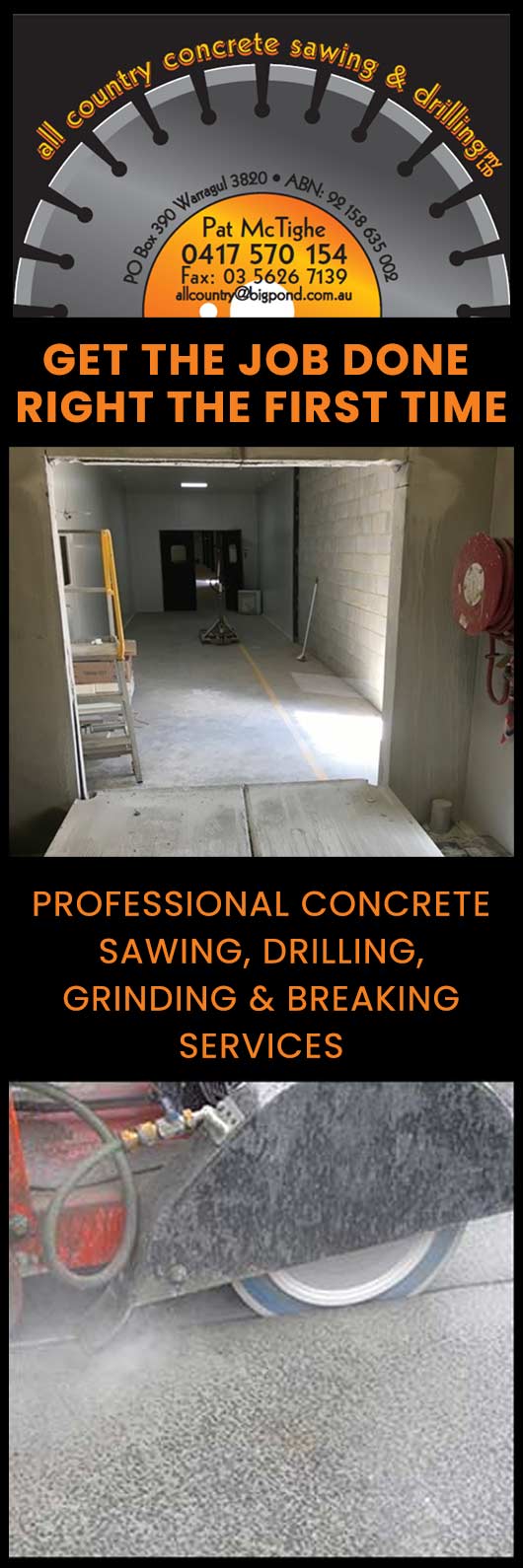 All Country Concrete, Sawing & Drilling