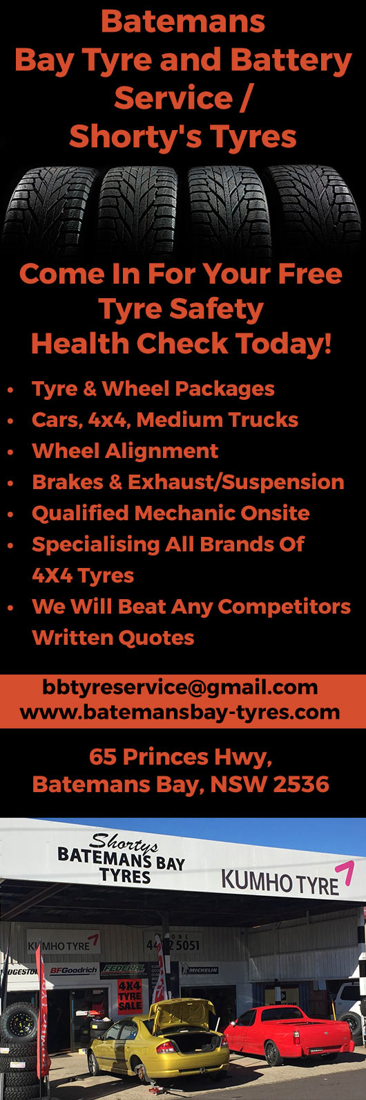 Batemans Bay Tyre and Battery Service - Shorty's Tyres