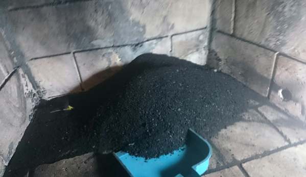 A Joy Chimney Sweep Service - Brandon, FL. This is a small sample of a dirty chimmey till we cleaned it up and made it safe.