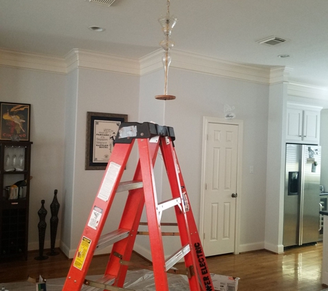 Martinez Power Electric - Houston, TX. Work in progress of chandelier