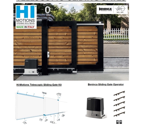 Latam Computer Corp - Doral, FL. Beninca / Hi-Motions Telescopic Sliding Gates - Less space, more speed. For More Information go to www.latam.us