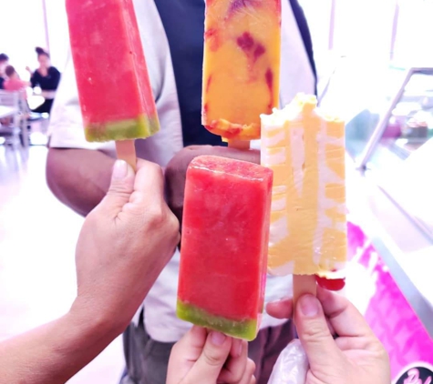 Paletas La Michoacana - San Diego, CA. Paletas: watermelon, watermelon and chile, Mango and Chamoy, Pina Colda!