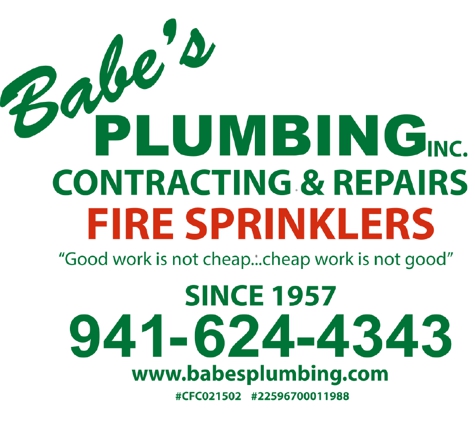 Babe\u2019s Plumbing, Inc. - Nokomis, FL