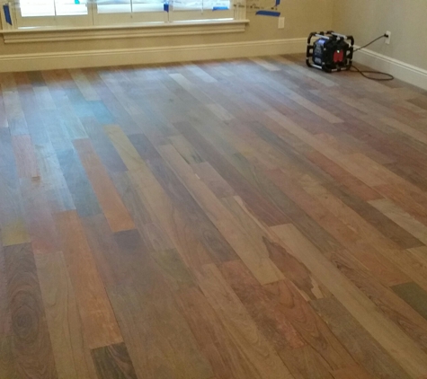 Aaron's Custom Floors & More - Farmington, AR. A home working on. Brazilian walnut sorry about spelling maybe lol