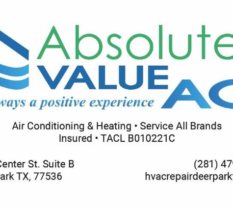 Absolute Value Ac - Deer Park, TX