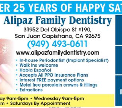 Alipaz Family Dentistry - San Juan Capistrano, CA. Alipaz Family Dentistry
