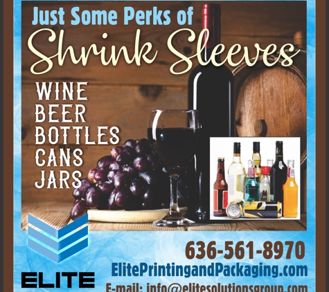 Elite Printing & Packaging Inc - Wentzville, MO. Shrink Sleeves