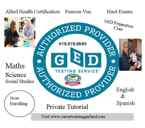 Bah Career Training - Garland, TX. Authorized GED Test center