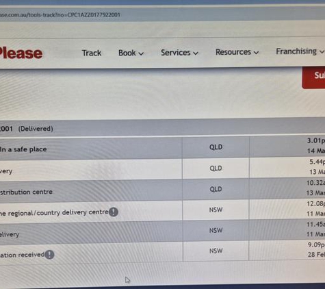 CouriersPlease Pty Ltd - Salisbury, QLD. Delivery