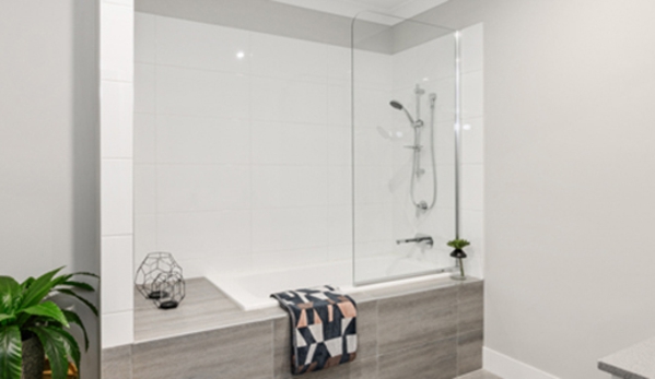 Bradnam's Windows & Doors - Boondall, QLD. Fixed Shower Screen Above A Bath