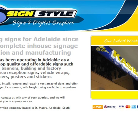 Sign Style. Creating signs for Adelaide since 1996.