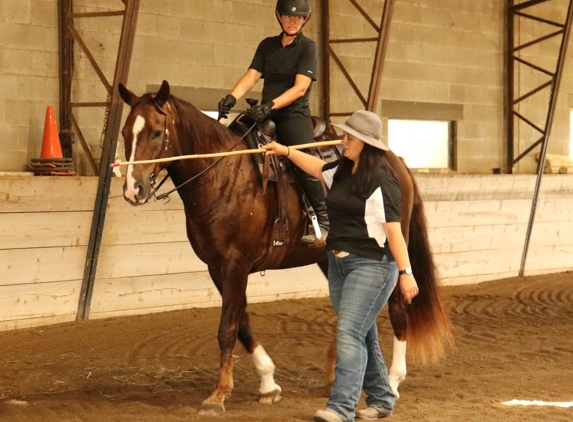 Alex Tyson Horsemanship - Fenton, MI. Introducing riders the guaracha pole