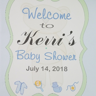 The Party Place Banquet Hall - Orange Park, FL. Baby shower welcome sign