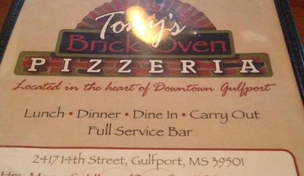 Tony's Brick Oven Pizzeria - Gulfport, MS