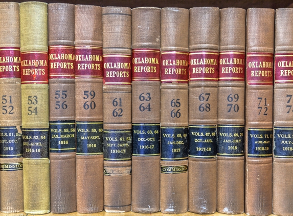 King Law Firm - Oklahoma City, OK. Antique Oklahoma law books.