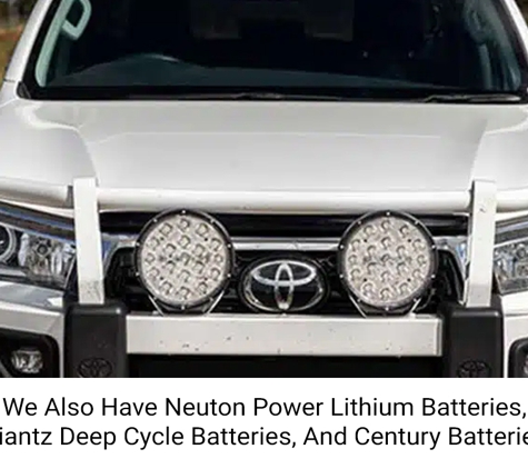 4WD Lights and Camping. We Also Have Neuton Power Lithium Batteries, Giantz Deep Cycle Batteries, And Century Batteries
