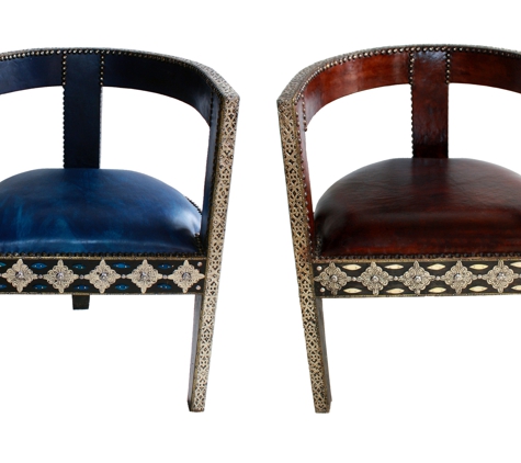 Badia Design Inc - North Hollywood, CA. Moroccan Leather Chairs