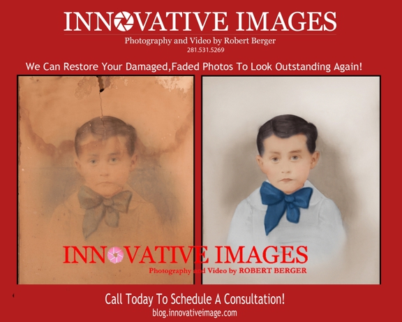Innovative Images Photography by Robert Berger - Houston, TX. Photo Picture Restoration for Flood, Water, Mold Damaged Images!
