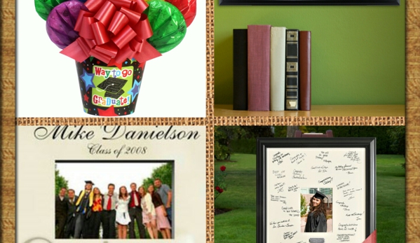 Leigh's Lovely Gift Baskets - Pittsburgh, PA. Graduation gifts they'll love! Graduation Cookie Bouquet,Architectural Elements,
Graduation Signature Frame, 
Parchment Graduation Frame