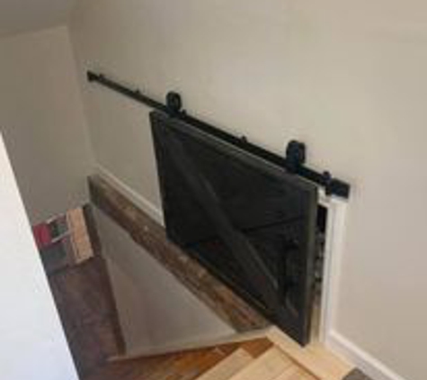 DMB Construction. Cool attic door, Sliding doors