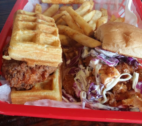 Mickey's Sliders - College Station, TX. The Soul Slider and The Chicken Wing Royale Slider