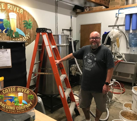 Sip City Tour - New Port Richey, FL. Bryan Hackman at Cotee River Brewing Company in downtown New Port Richey. One of Sip City Tour's destinations.