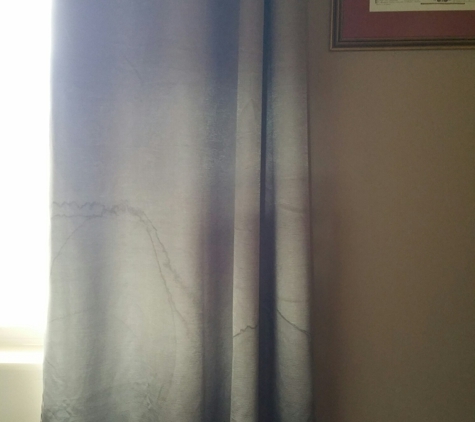 Brandon Harris Construction, Inc. - Cedar City, UT. Water stains on drapes