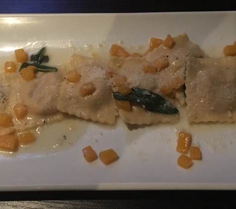 Centanni Trattoria - Burbank, CA. Pumpkin ravioli was served with pumpkin pieces. Dish was super buttery and taaaaasty!!