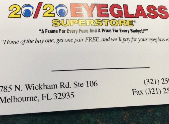20/20 Eyeglass Superstore - Melbourne, FL