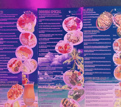 Oyster's Mexican & Seafood - Kingman, AZ. Menu