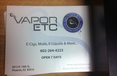 Vapor Etc Phoenix AZ 85016