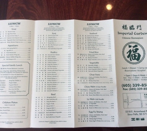 Imperial Garden Chinese Restaurant - Sioux Falls, SD