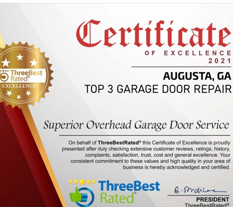 Superior Overhead Garage Door Service - Martinez, GA