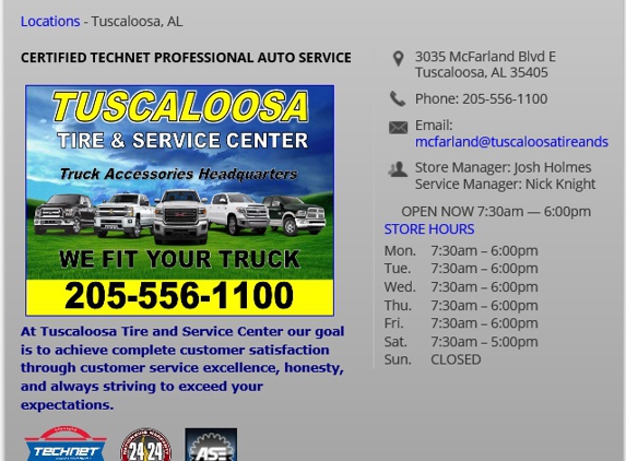 Tuscaloosa Tire and Service Center - Tuscaloosa, AL