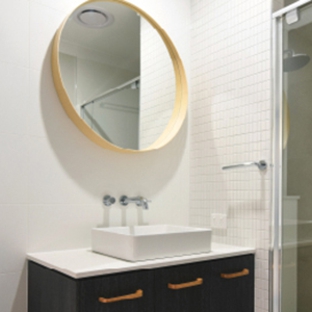 Bradnam's Windows & Doors - Boondall, QLD. Semi-Frameless Shower Screen With 2 Panels
