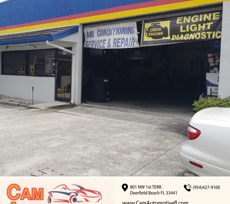 C A M Auto - Deerfield Beach, FL. Standard maintenance, Engine auto service, Heating and air conditioner repair, Auto electrical services, Exhaust service & more!