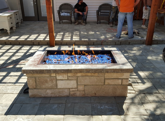 Texas Premier Landscape - Amarillo, TX. This outdoor fire feature is amazing!