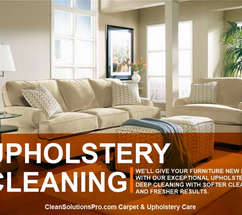 Clean Solutions Pro Carpet and Upholstery Care - Fontana, CA